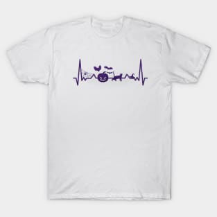 Heartbeat Helloween spooky Pumpkin T-Shirt